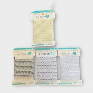 Celebrate It! Ribbon Trim, NWB, 5 Pack Bundle
